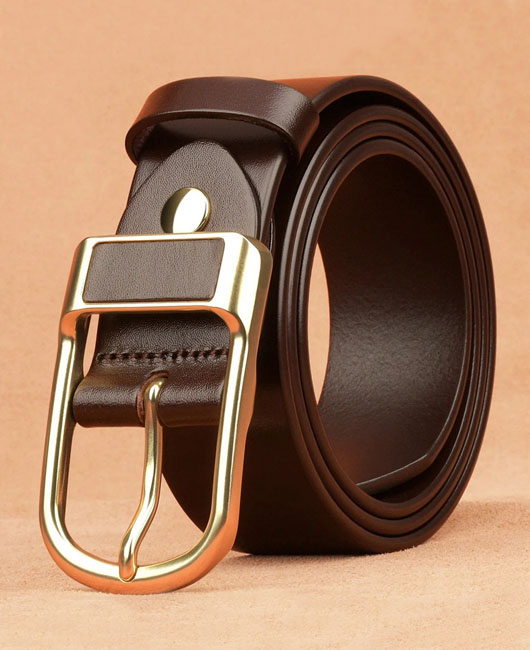 Business Minimalist Solid Color Pin Buckle Belt