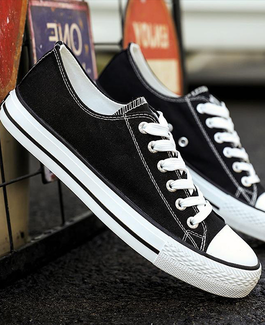 Casual Plain Strappy Breathable Canvas Flats Shoes