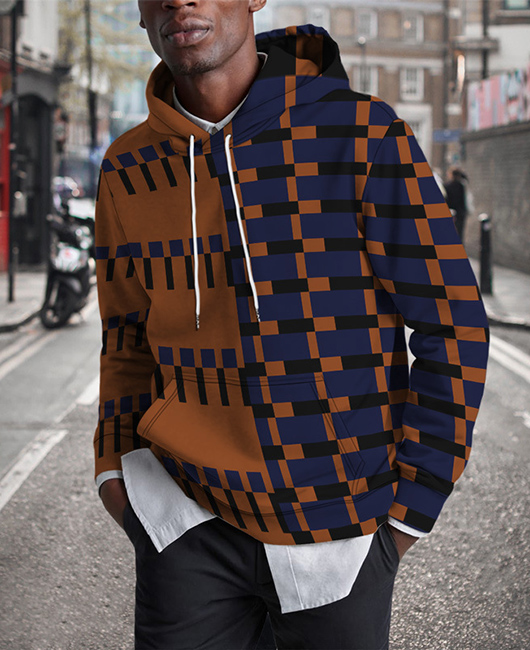 Casual Patchwork Pockets Design Long Sleeve Hoodie