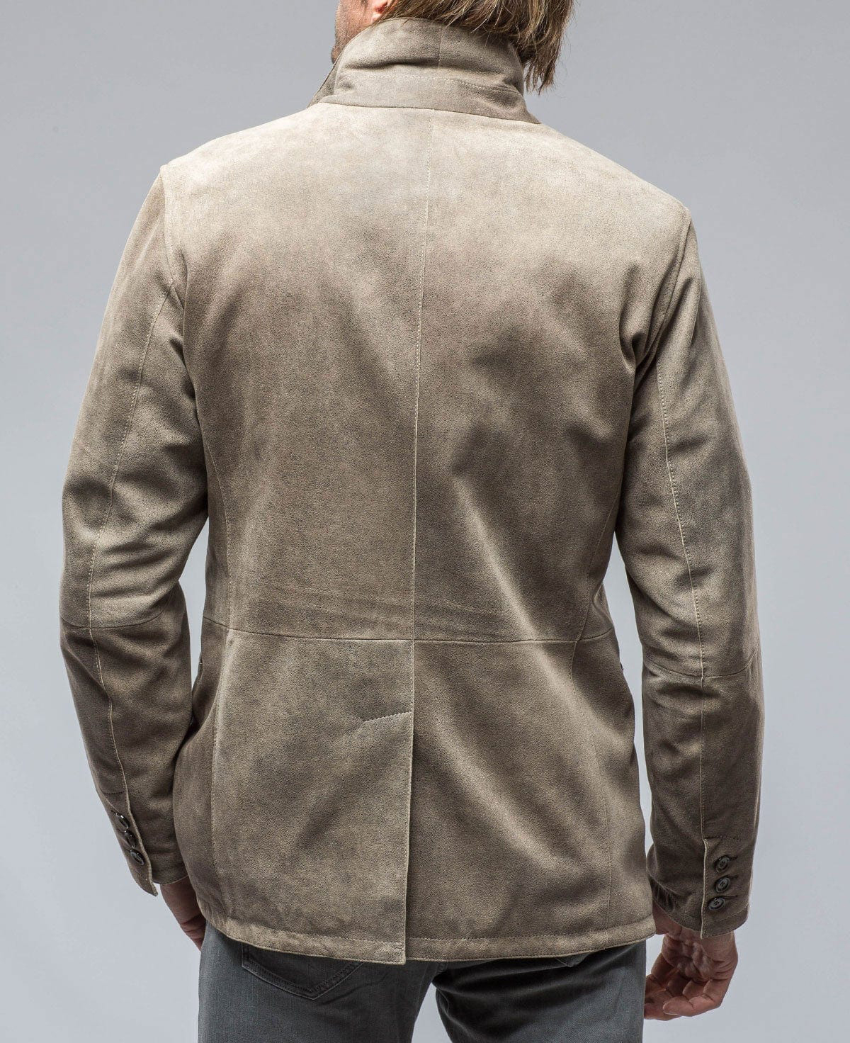 Plain Turndown Collar Pocket Single Breasted Suede Jacket
