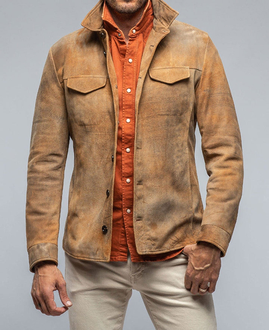 Daily Suede Turndown Collar Buttons Pockets Long Sleeve Jacket